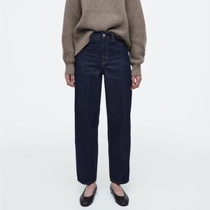 COS Arch Tapered Jeans High Rise Ankle Lenght Dark‎ Indigo Trendy